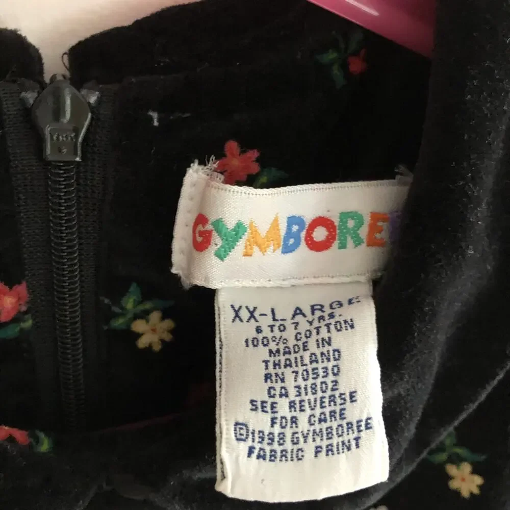 Vintage Gymboree Velvet Floral Dress